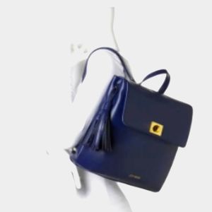 JOY & IMAN  Leather w/ Gold Hardware Backpack with RFID Protect